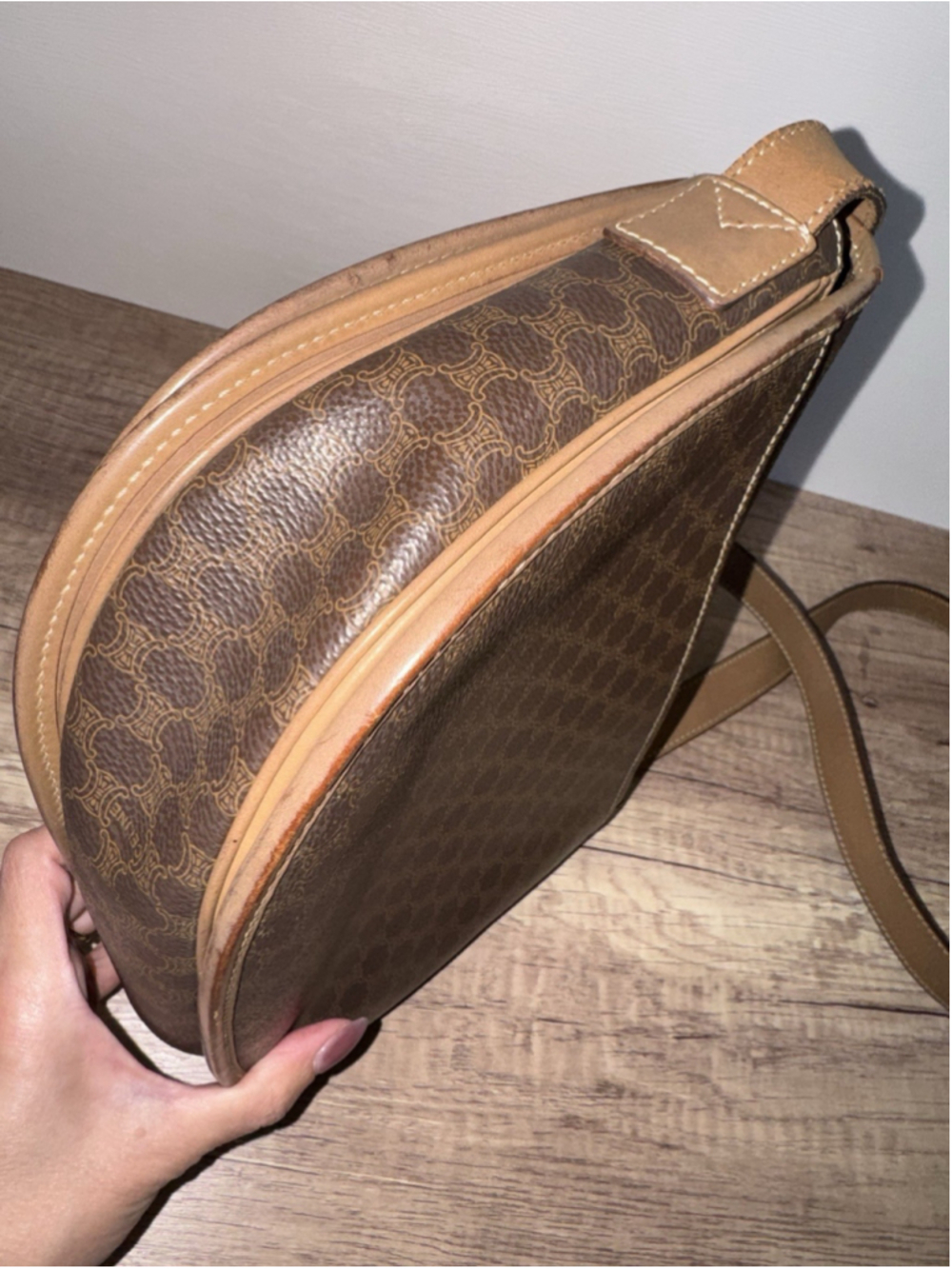 Vintage Céline Macadam Crossbody Bag Quiet Luxury Minimalist Classic Old Money - Picture 7 of 16